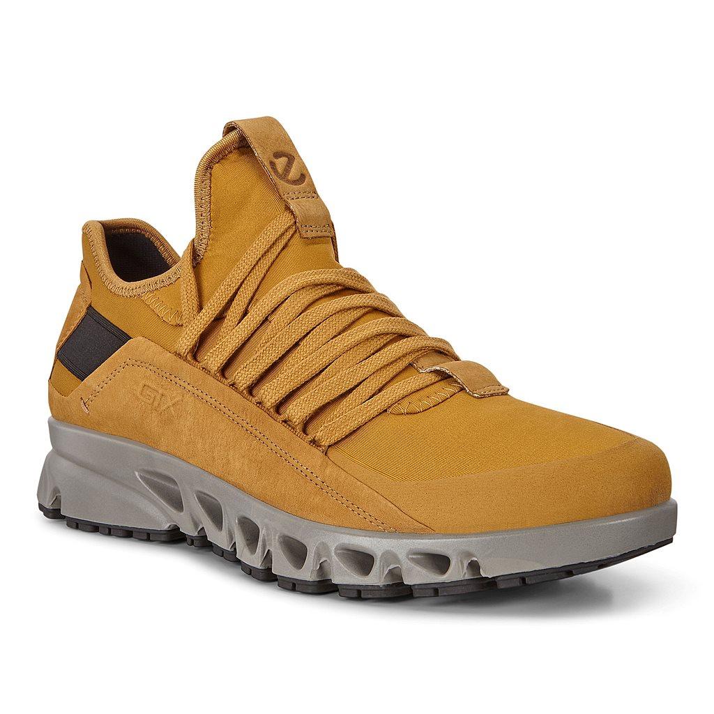 Ecco Multi-Vent Mens Gore Tex Shoes Yellow - India CAF-386795